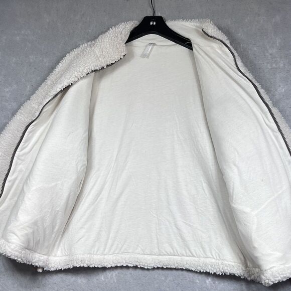 Fabletics Jacket Womens SZ Small Rylan Sherpa Teddy Jacket Full Zip Plush - Picture 12 of 13